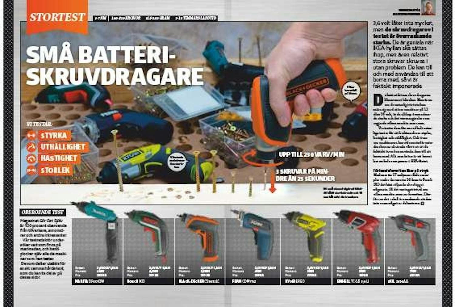 Liten skruvdragare Liten skruvdragare